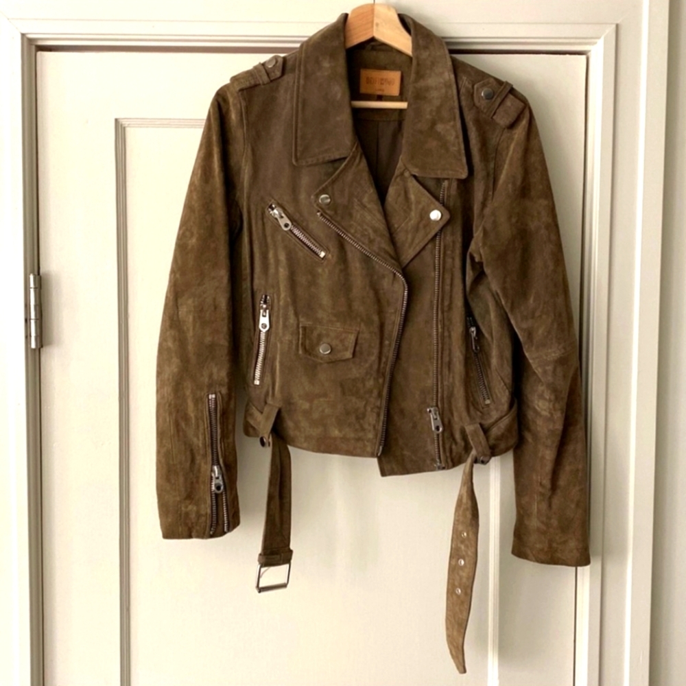 Driftwood 100% Sueded Leather Moto Lined Jacket. EUC- barely worn.